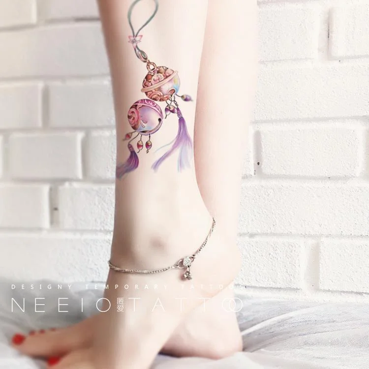 Sdrawing 4/5/9/10/18 PIeces Long Lasting Blue Flower Jewelry Tattoo Sticker Sexy Belly Block Scar Stretch Marks Waterproof Tattoo Sticker