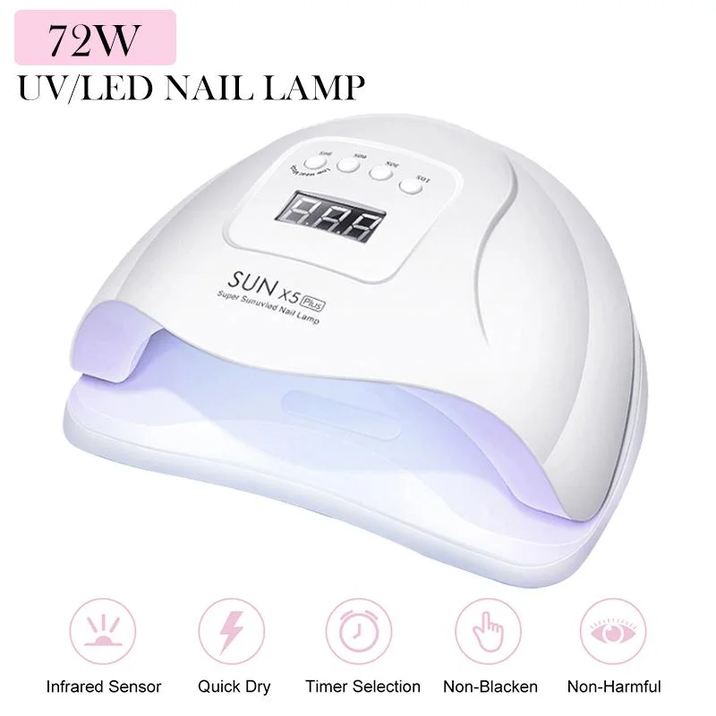 120W 48W Nail Dryer Machine Portable UV Manicuring LED Lamp Nails USB Cable Home Use Nail UV Lamp for Drying Gel Polish Nails-Nail Inspo