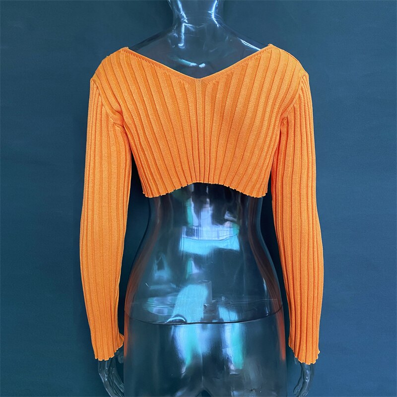 Ootddress Women Ribbed Knit Cropped Tops Sexy Knitted Long Sleeve Cardigan Sweaters for Ladies Casual Shirts Pullovers Spring 2025 11 Ootddress Women Ribbed Knit Cropped Tops Sexy Knitted Long Sleeve Cardigan Sweaters for Ladies Casual Shirts Pullovers Spring 2025