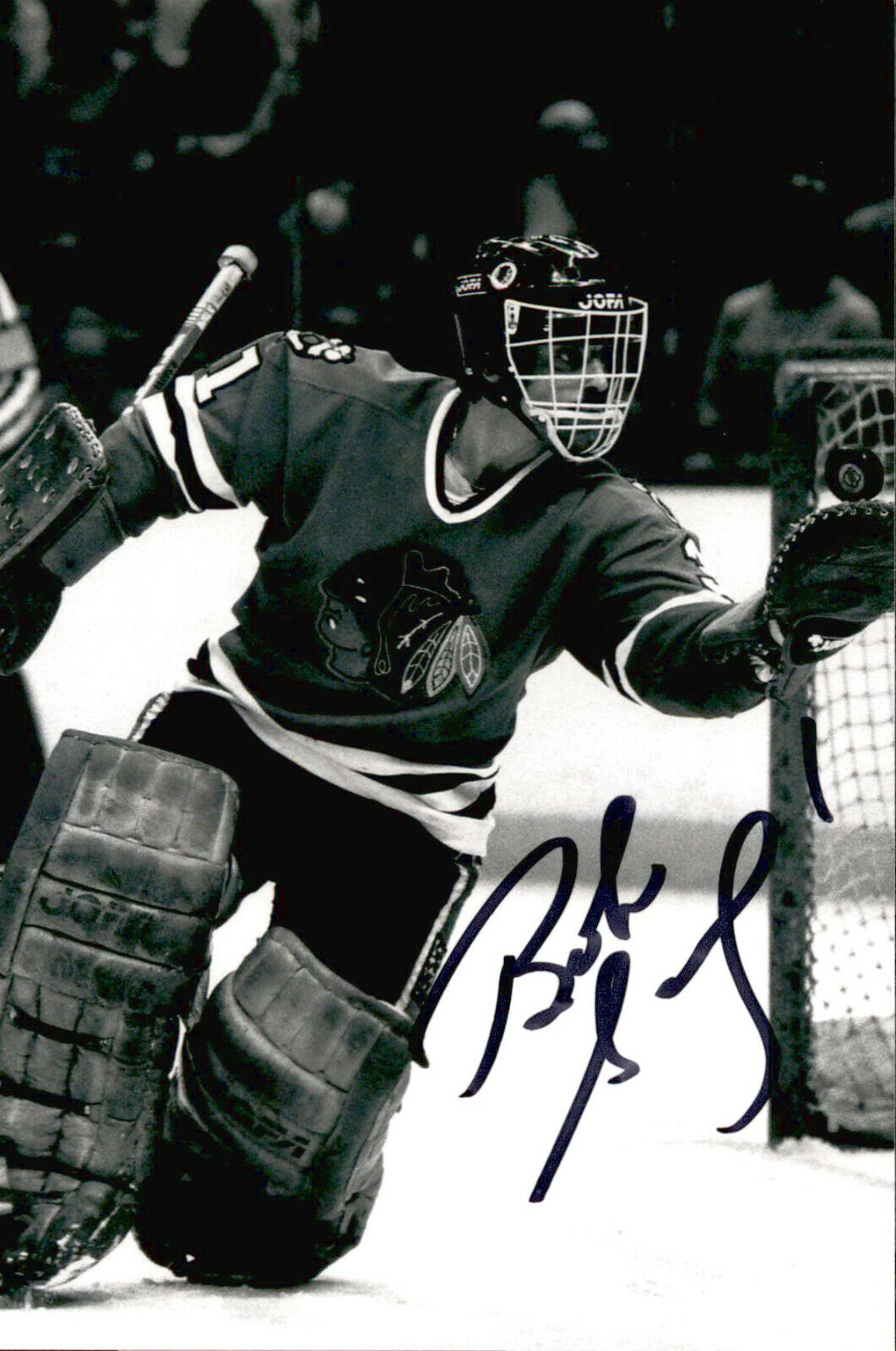 Bob Sauve SIGNED autographed 4x6 Photo Poster painting CHICAGO BLACKHAWKS