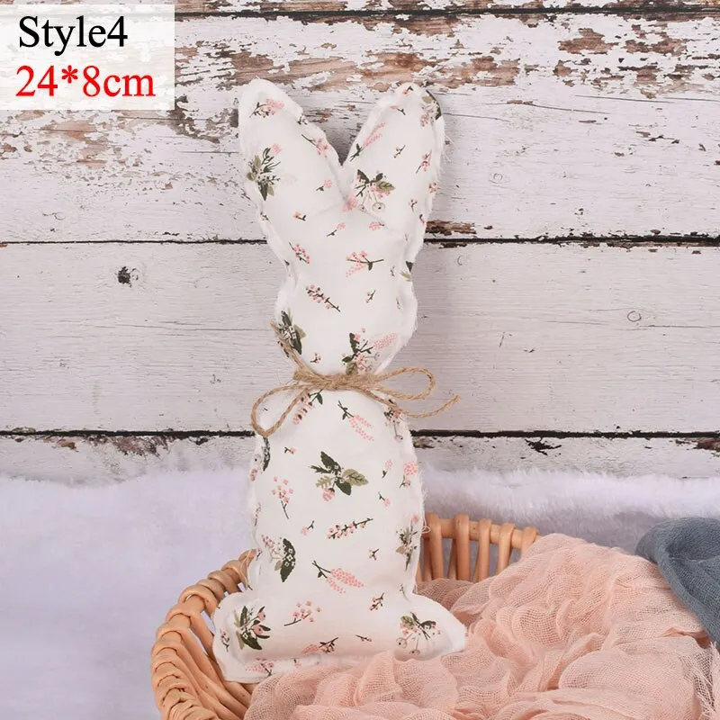 Easter Rabbit Pink Yellow Ornament Cute Cloth Bunny Doll for Spring Easter Home Party Decoration Kids Gift DIY Crafts Supplies