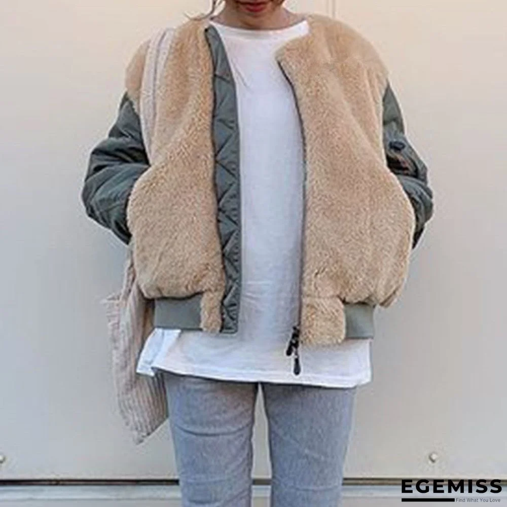 Autumn And Winter Stitched Sweater Cotton Coat Women's Coat | EGEMISS