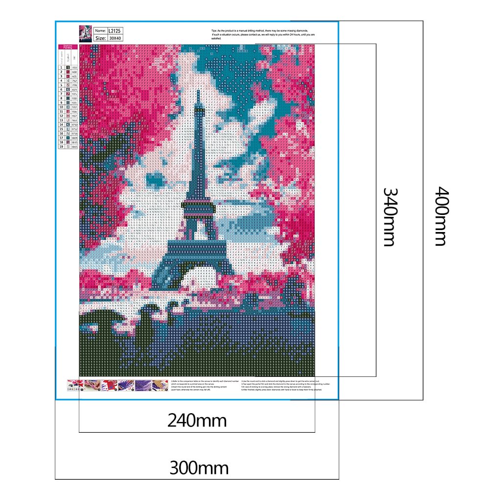 Eiffel Tower-Full Round Diamond Painting