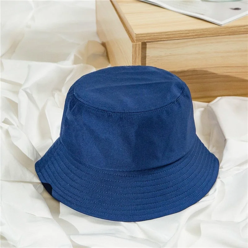 Unisex Summer Foldable Bucket Hat Women Outdoor Sunscreen Cotton Fishing Hunting Cap Men Basin Chapeau Sun Prevent Hats