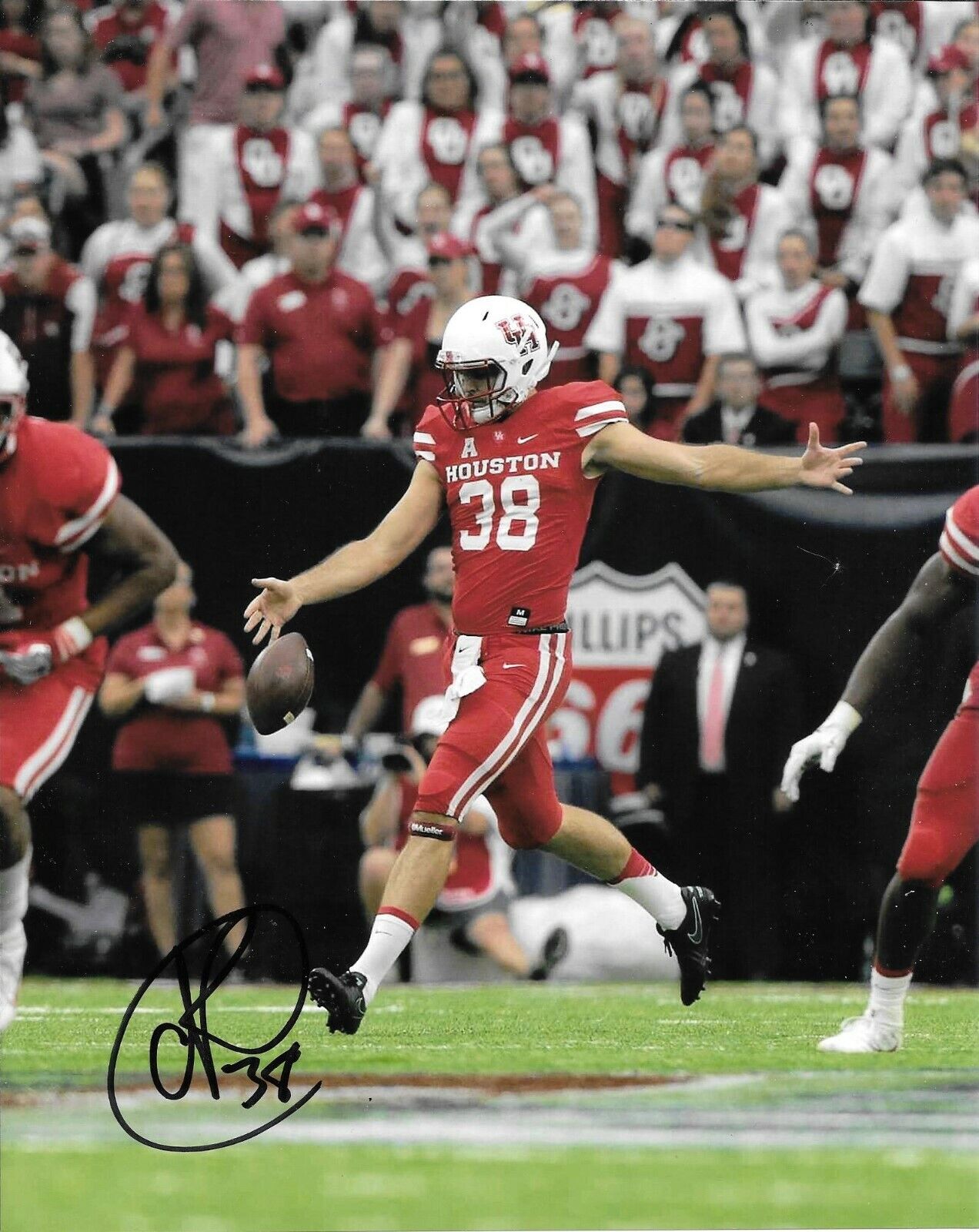 DANE ROY HAND SIGNED HOUSTON COUGARS 8X10 Photo Poster painting W/COA