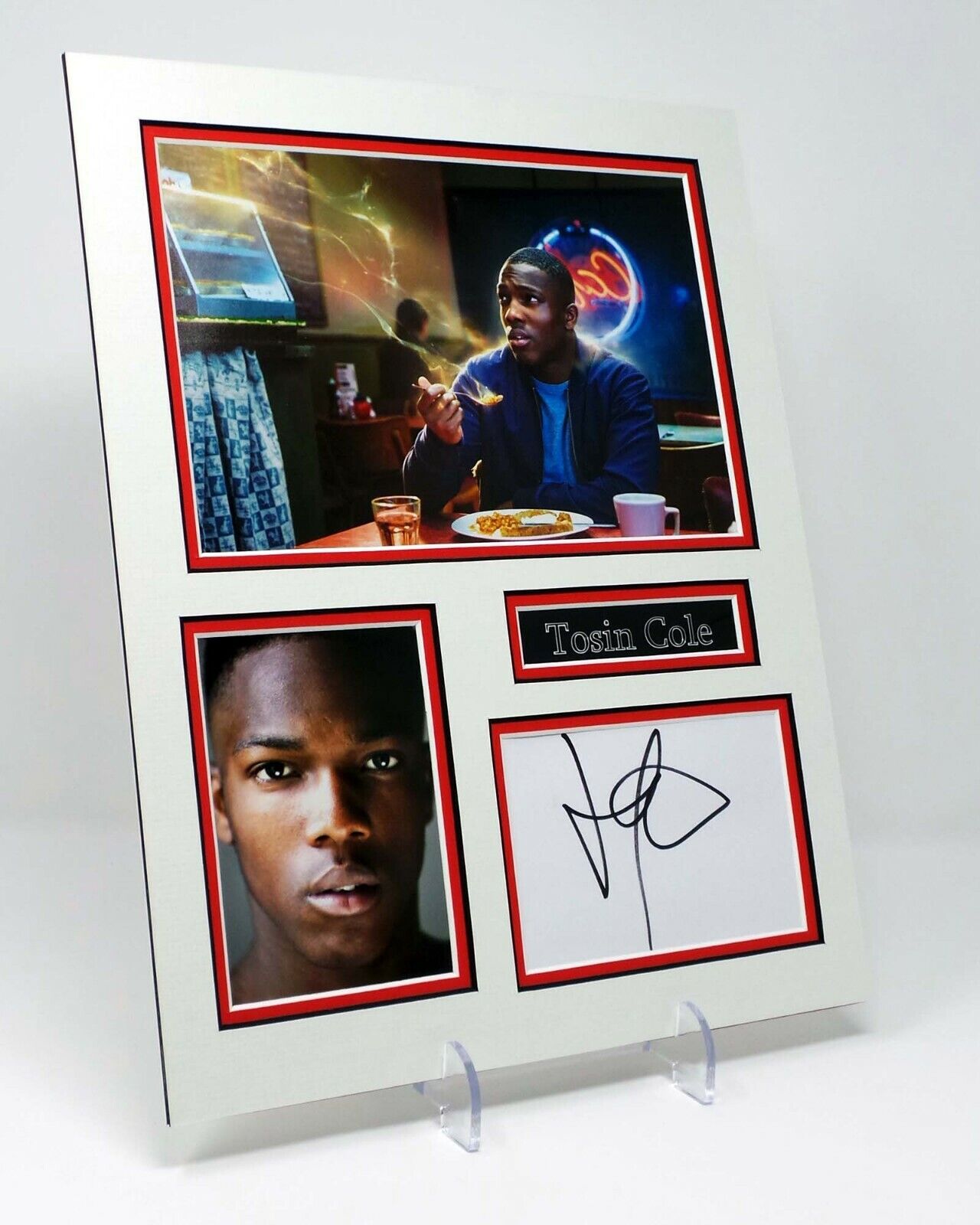 Tosin COLE Signed Mounted Photo Poster painting Display AFTAL COA BAFTA Eastenders Dr Who