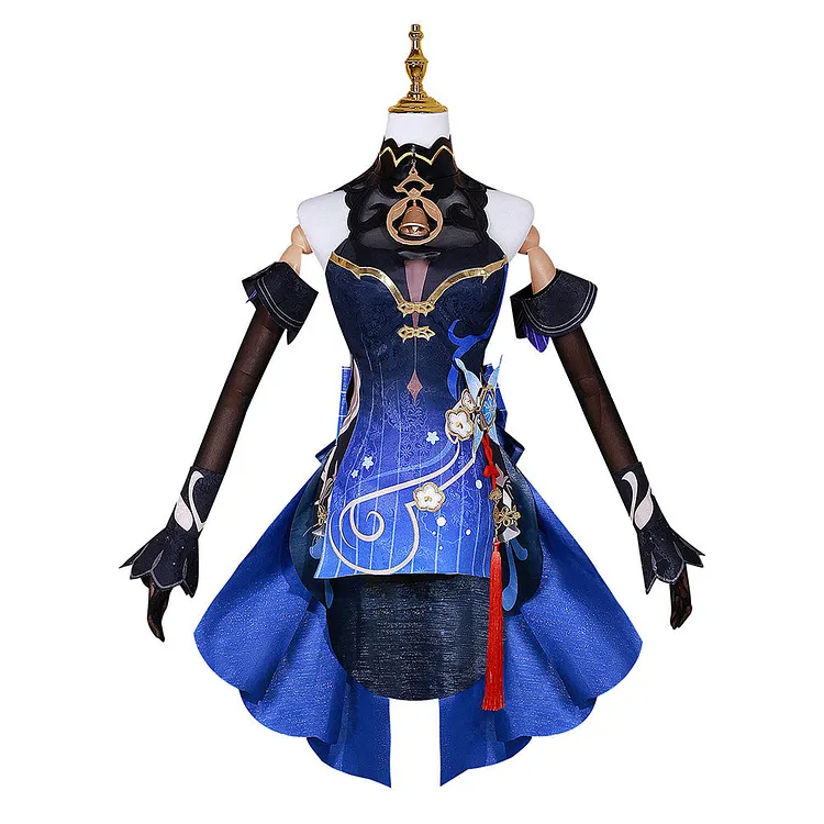 Genshin Impact Ganyu Blue Dress Outfits Cosplay Costume Halloween Carnival Suit