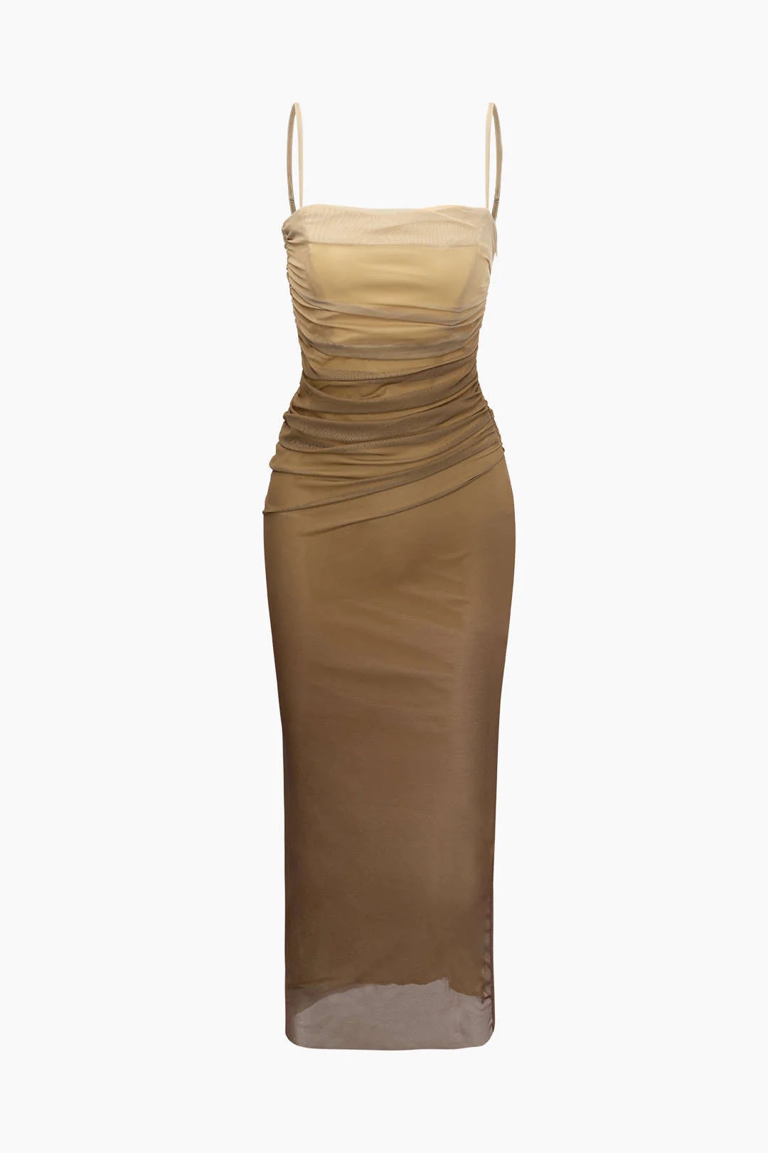 Rotimia Mesh Ruched Maxi Dress