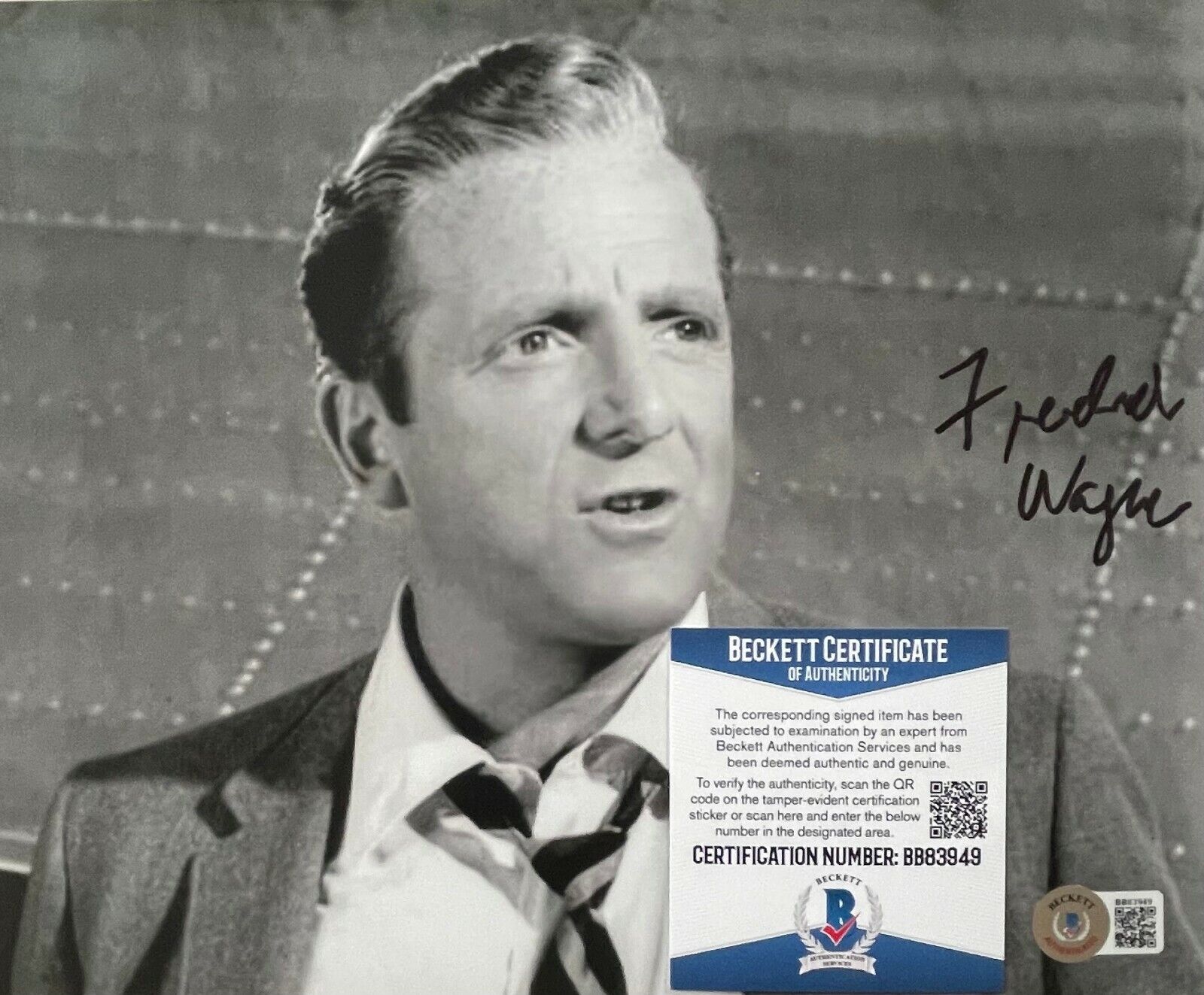 Fredd Wayne (1924-2018) Twilight Zone Original Signed 8X10 Photo Poster painting wBeckett COA #3