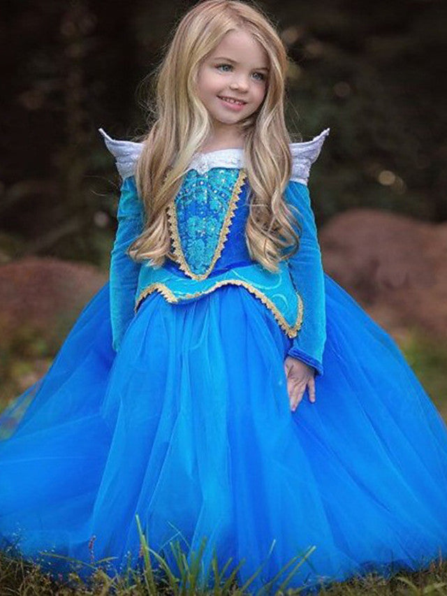 Oknass Ball Gown Sleeveless Jewel Neck Flower Girl Dresses Tulle With Solid