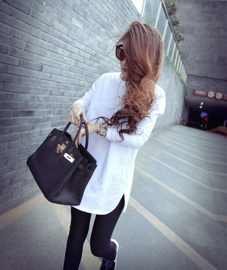 New Plus Size 3XL T Shirt Women Summer Autumn t Shirt Casual Female Tee Solid cotton white t shirts Loose women shirts  tshirt