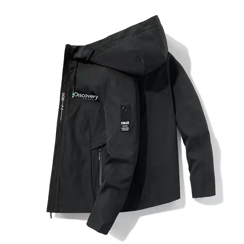 Inongge Discovery 2022 Bomber Jacket Men's Windbreaker Zip Coat Spring Autumn Casual Work Jacket Fashion Outdoor Adventure Jacket