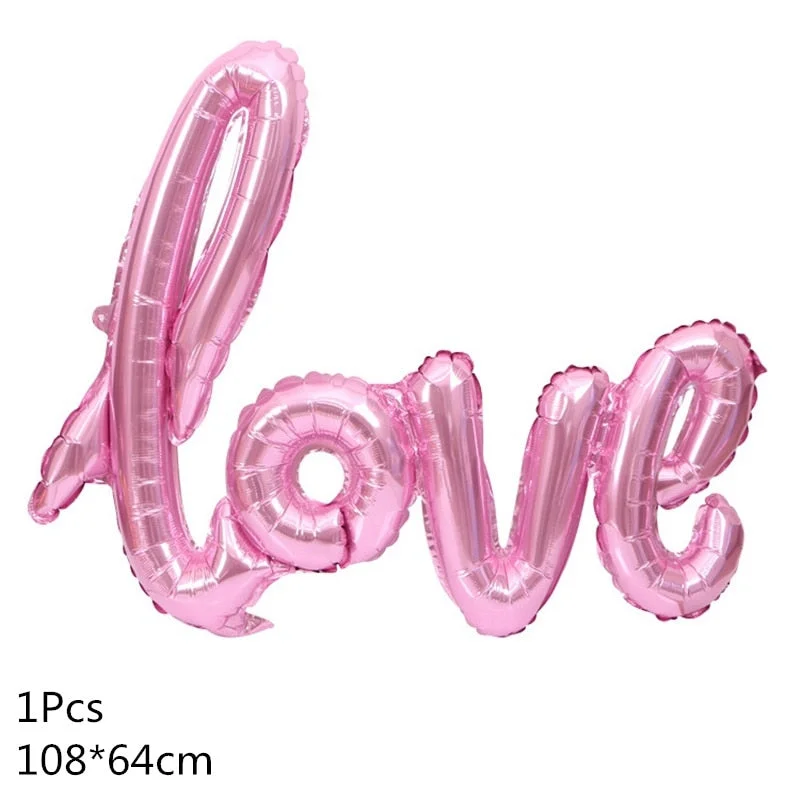 Wedding Balloons Foil Groom Bride Love Balloon for Wedding Decoration Bachelorette Party Valentine's Day Adult Party Supplies