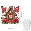 DIY Butterfly Rose Cottage Acrylic Special Shape Diamond Painting Desktop Ornaments