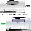 Wevdn Rear View Mirror Protector Frame, Silicone Car RearView Mirror Cover Compatible with Model 3 and Y, Auto Interior Decoration Gifts, Car Accessories (Purple)