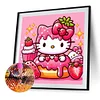 Diamond Painting -5D Round Partial AB Drill Strawberry Kitty(35x35cm)