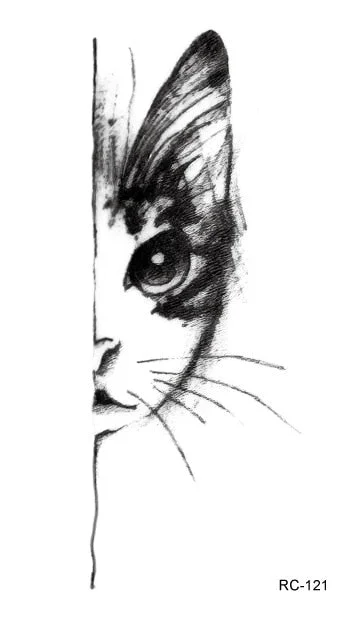 Mermaid Cat Fox Flower Wind chimes rabbit Waterproof Temporary Tattoo Sticker Rose Flash Tattoos Body Art Fake Arm tatoo Women