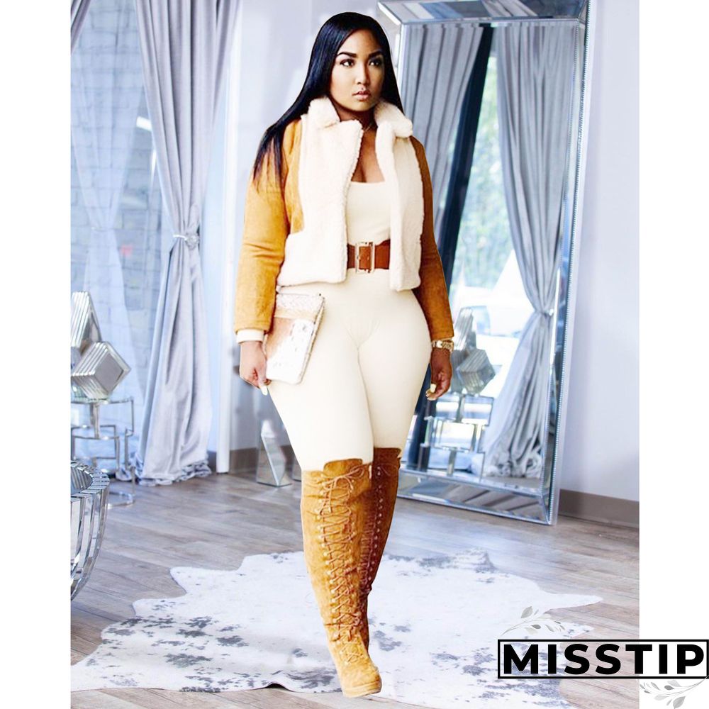 Loose Padded Fur Collar Warm Jacket Coat