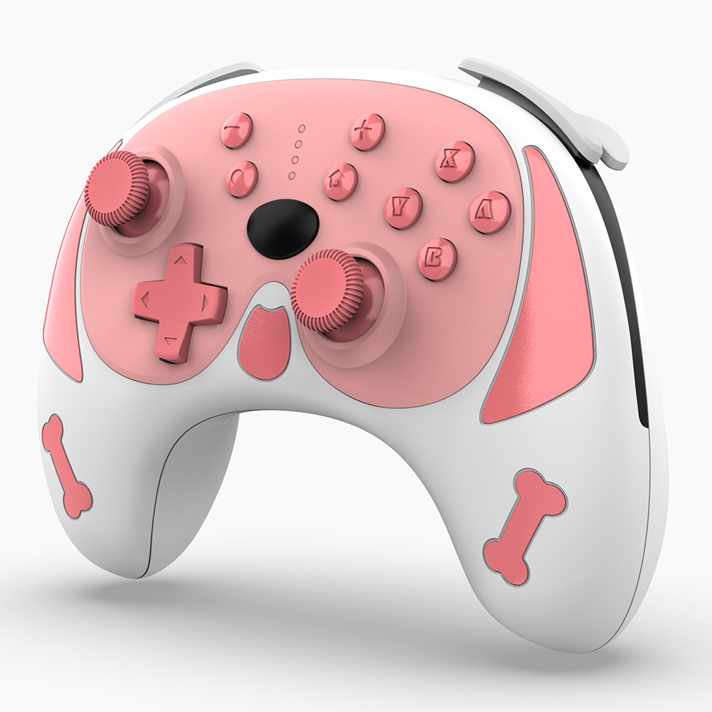 

Cute Dog Shaped Wireless Controller Wakeup Turbo for Ninendo Switch, Pink, 501 Original