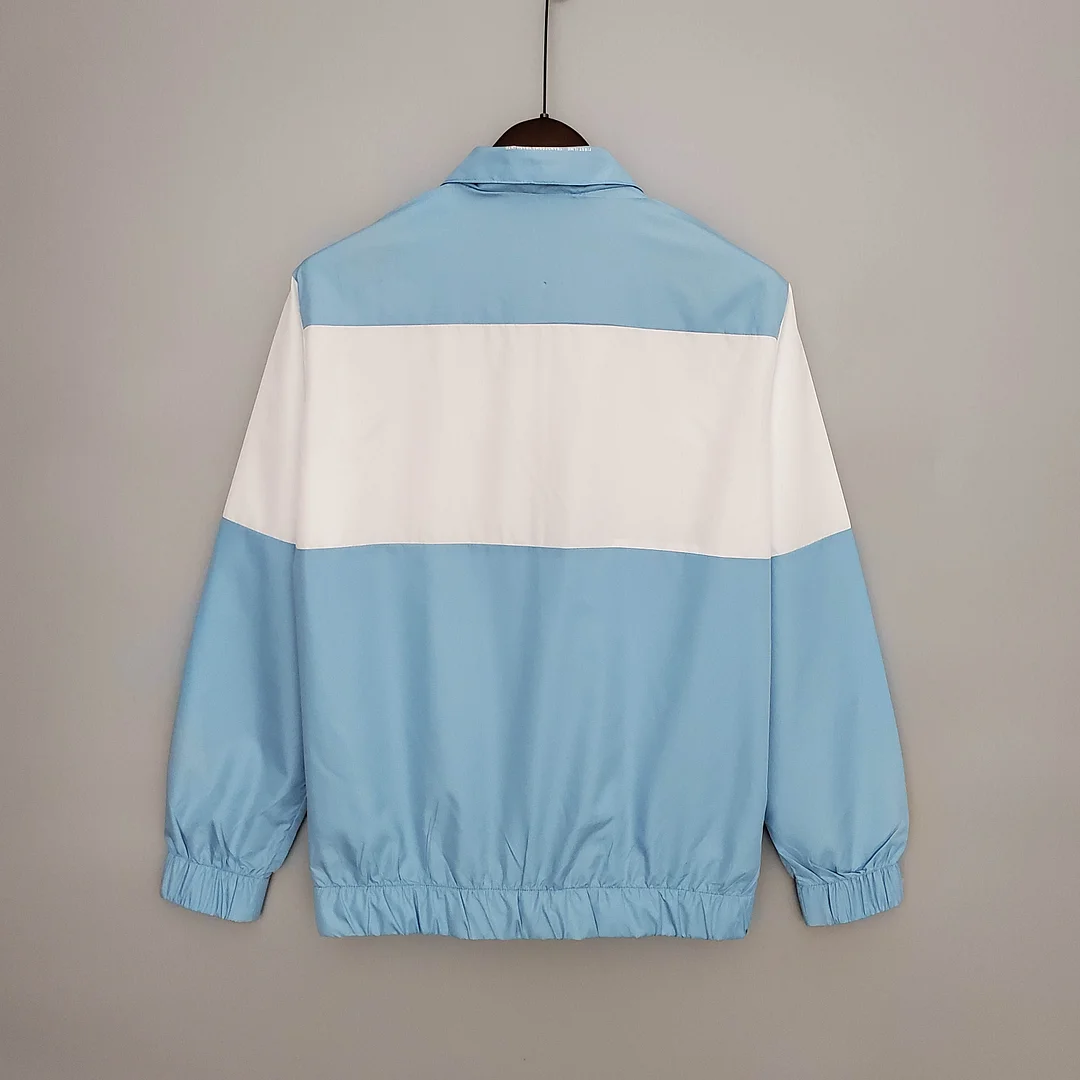 2021/2022 Manchester City Jersey Windbreaker Blue And White