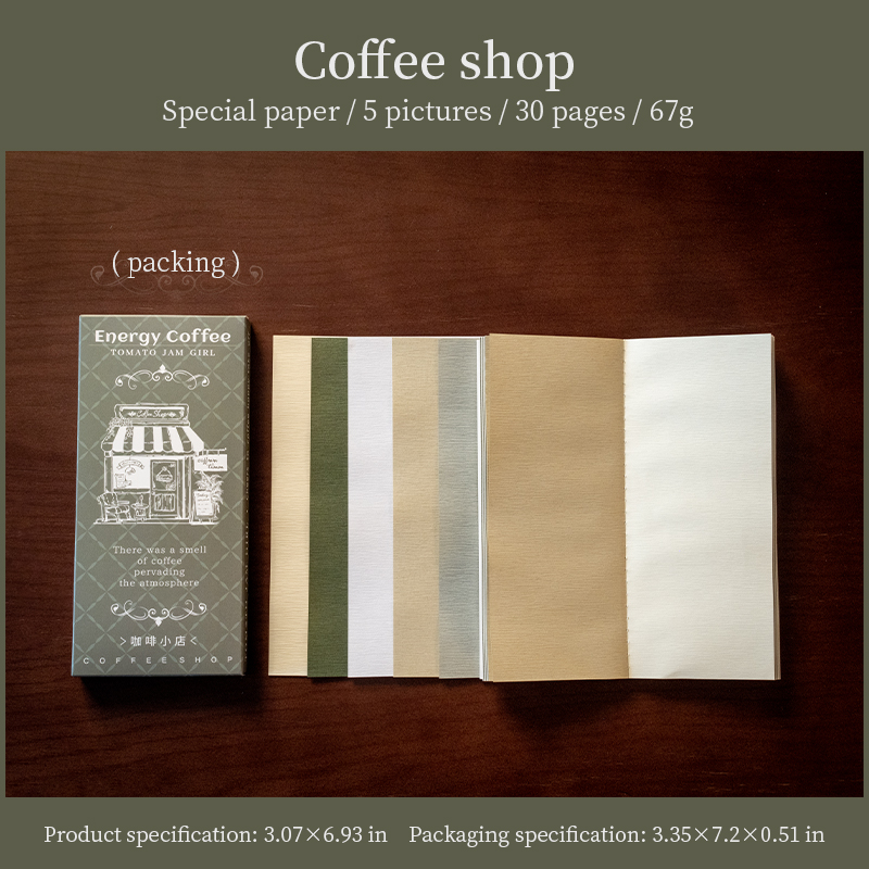Material Paper Book - Paper Cafe Series Vintage Texture Coffee Landscape 