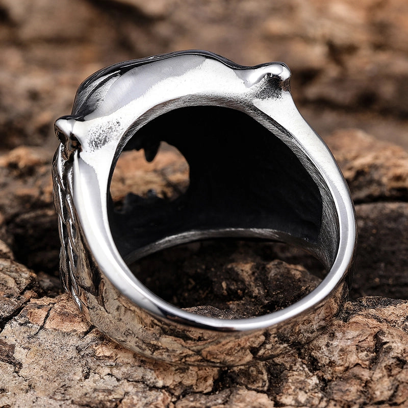 Hip-Hop Streetwear Lion 304 Stainless Steel Rings In Bulk