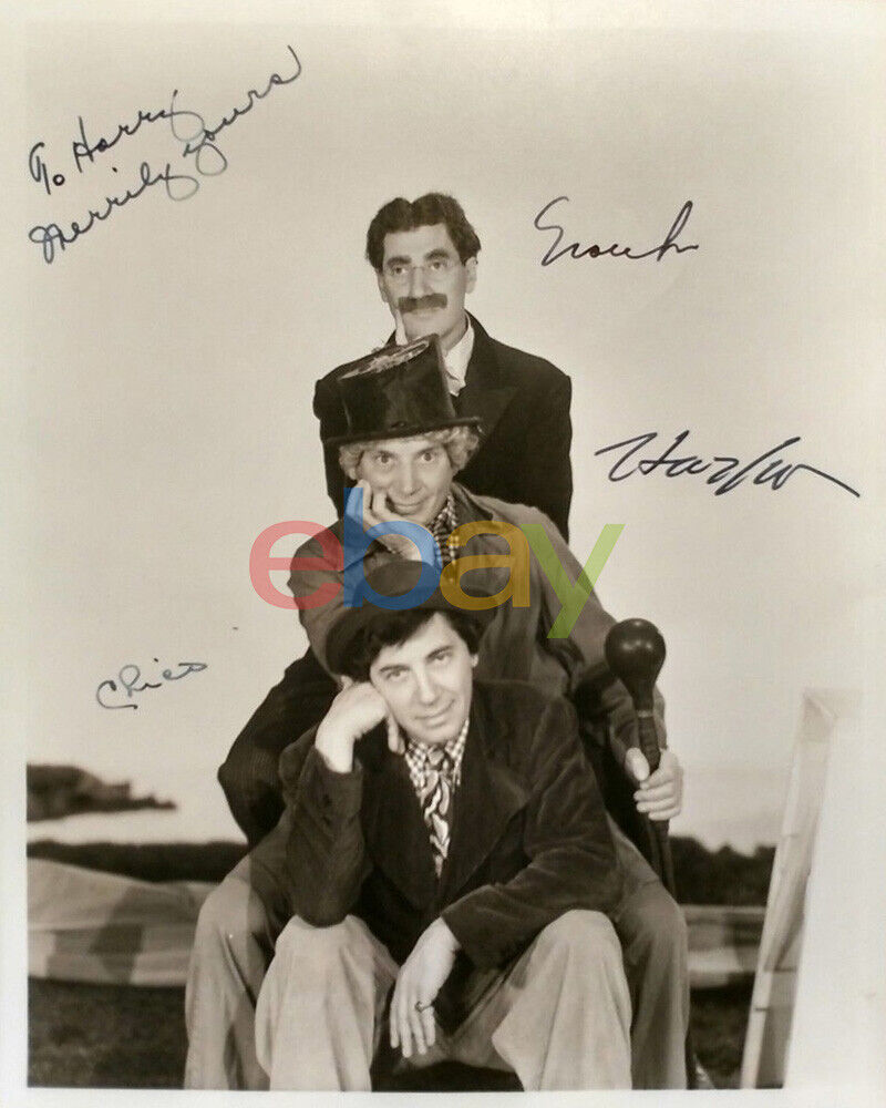 Marx Brothers Signed 8x10 Photo Poster painting reprint