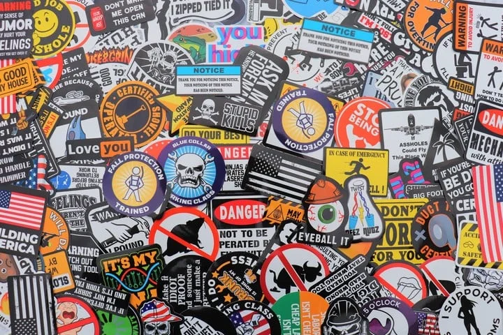 150pcs Hard Hat Stickers Pack(DIRTY) - Perfect for Helmets, Toolboxes..