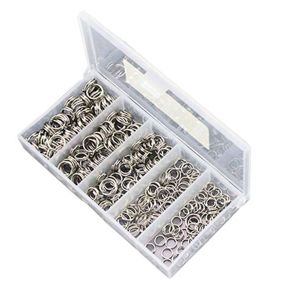 

250pcs 5-Size Stainless Steel Fishing Split Rings Double Loop Connectors, 501 Original