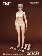 予約】True1Toys 1/6 女性 GC3026 白肌白髪 可動 アクションフィギュア