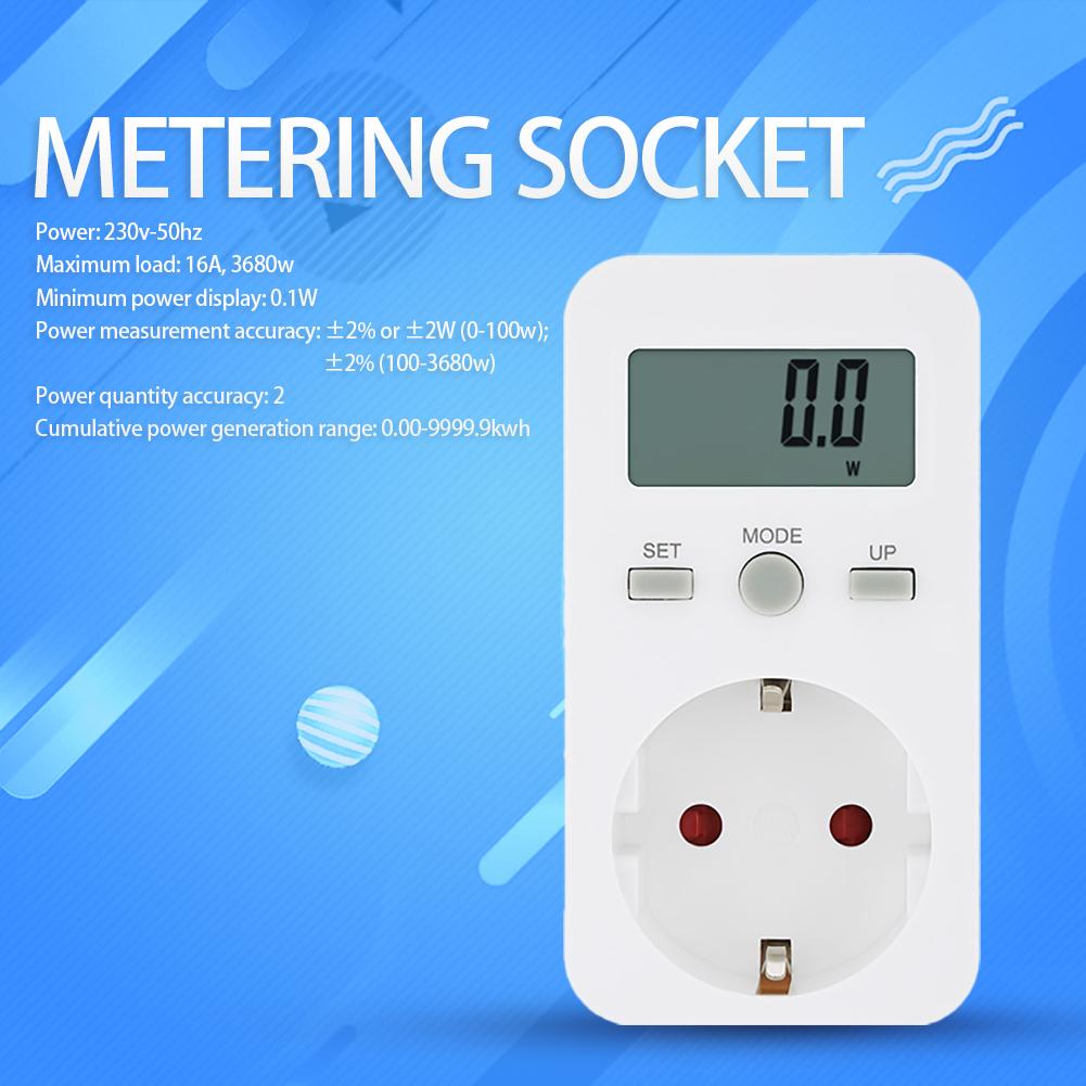 

Digital Wattmeter Lcd Energy Monitor Power Meter Usage Monitoring Socket Eu, 501 Original
