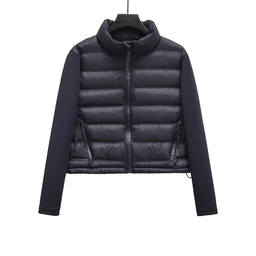 Woherb 2024 Autumn And Winter New Women's Urban Casual Sleeves Splicing Cotton Jacket W027 9316-Outfit Ideas