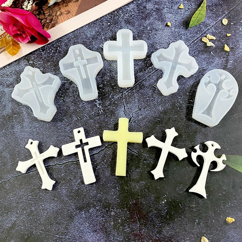 5 PCS Cross Resin Molds