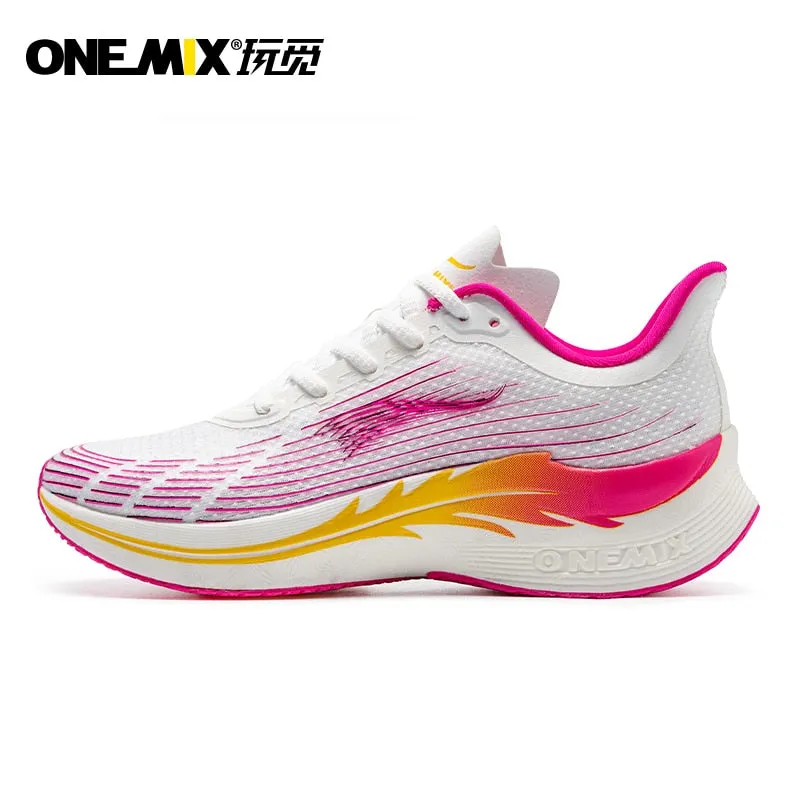 Onemix Carbon plate Running Shoes breathable sneaker 2021 New Professional Marathon Cushion Sneakers  breathable Sports Shoes