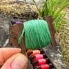(US Only)Wooden Bobbin Set with Animal Shapes for DIY Sewing Storage Tool (Sheep)
