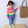 Kid Baby Girl Rainbow Cute Sweet Striped Sweater