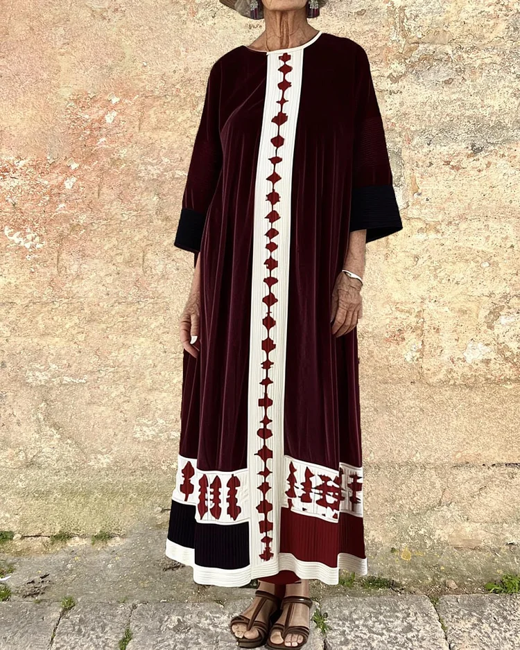 Women's casual velvet dress 68e0