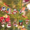 10Pcs Christmas Diamond Painting Photo Frame Hanging Pendant for Xmas Tree