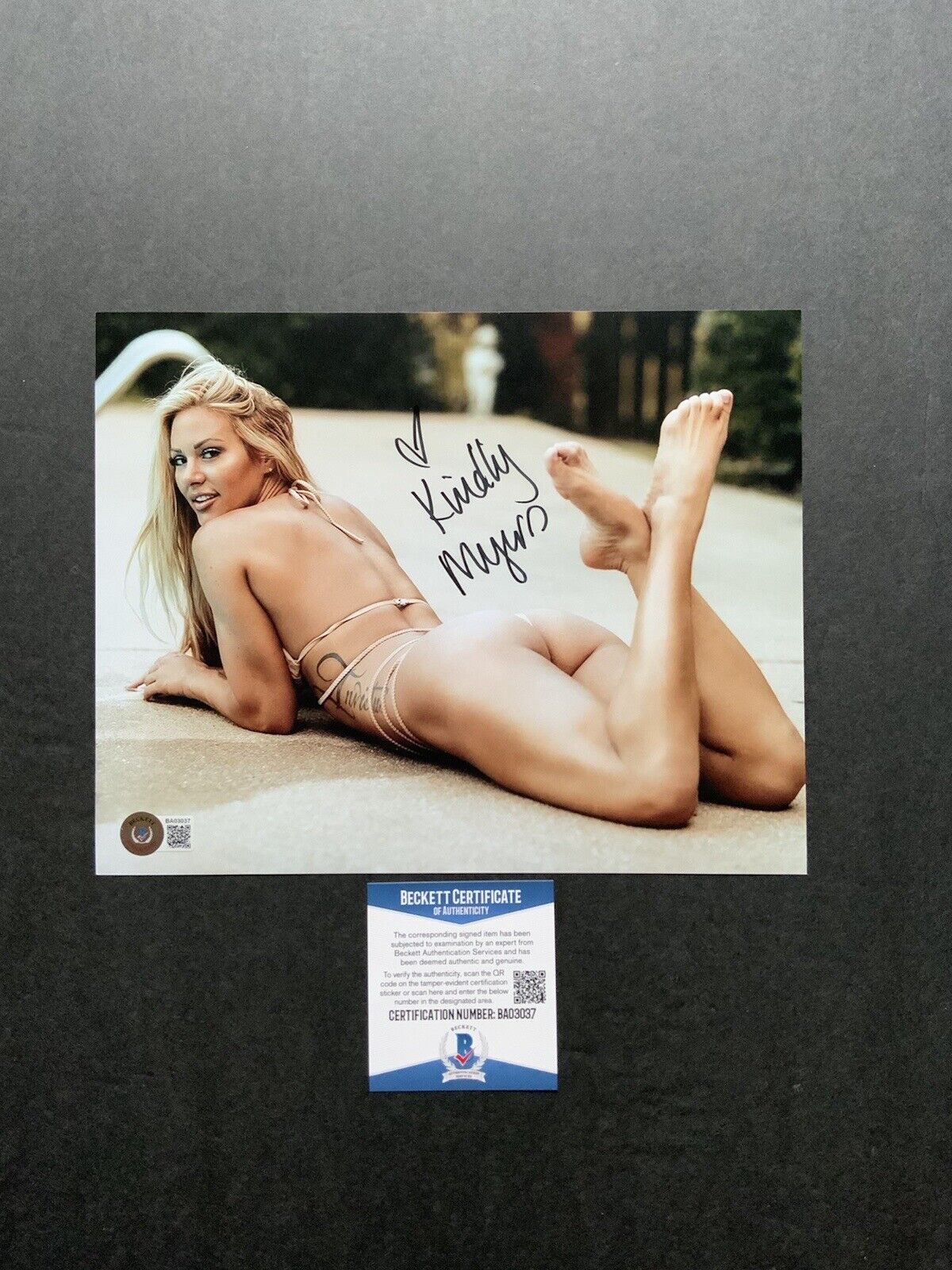 Kindly Myers Hot! Signed autographed Classic Sexy Playboy Photo Poster painting Beckett BAS Coa