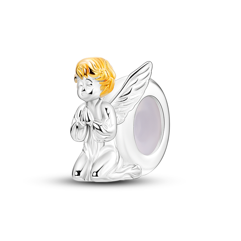 925 Silver Angels in prayer Fashion Plated platinum Jewelry Gifts Girl Accessories KTC505