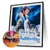 Johnny halliday - 30*40cm - peinture au diamant rond