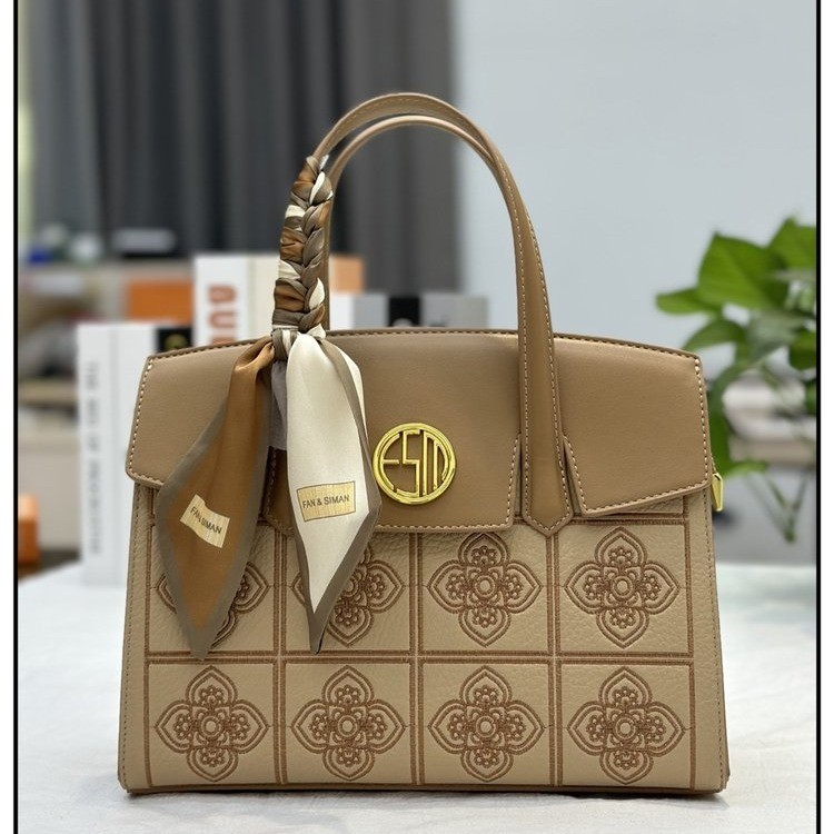 Mature Women Embroidered Silk Scarf New Crossbody Bag