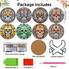 8pcs Full Drill DIY Gem Art Diamond Painting Set Halloween(Skull)