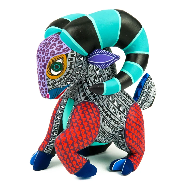 Beautiful Ram - Oaxacan Alebrije Wood Carving