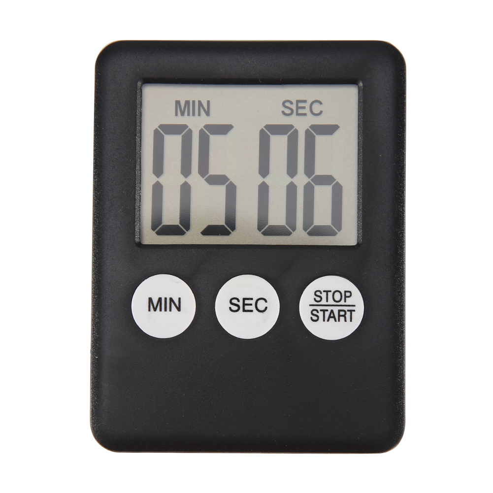 

LCD Digital Timer Kitchen Cooking Count-down Up Clock Loud Alarm Reminder, Black, 501 Original