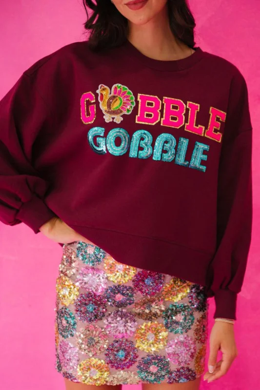 Thanksgiving rave party sequined long sleeve top