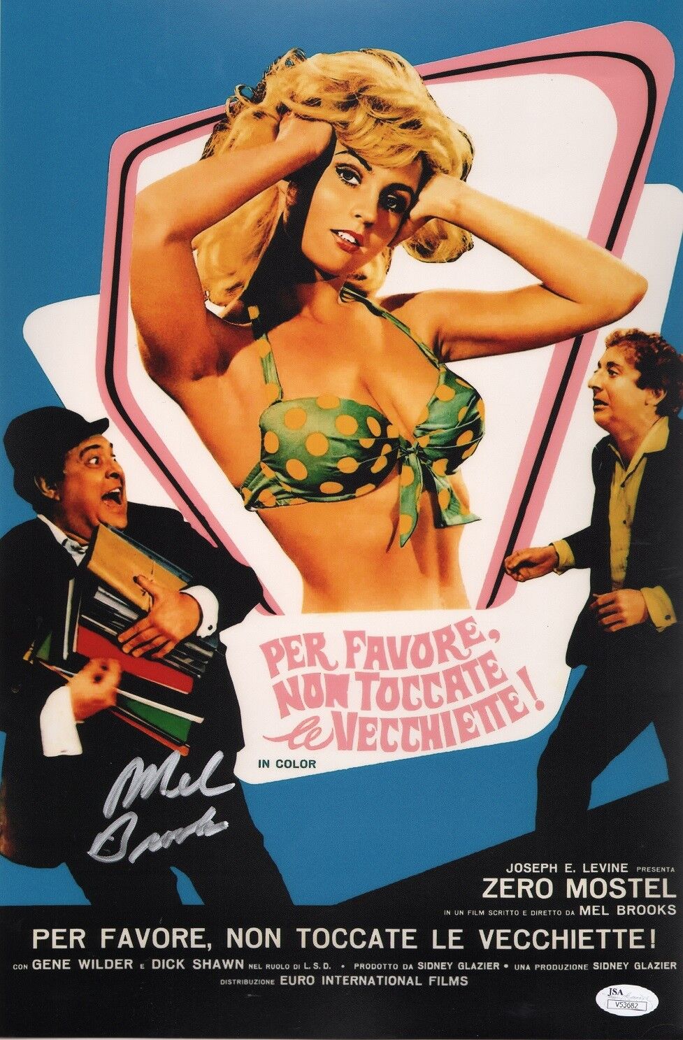 MEL BROOKS Authentic Hand-Signed ITALIAN ~ THE PRODUCERS