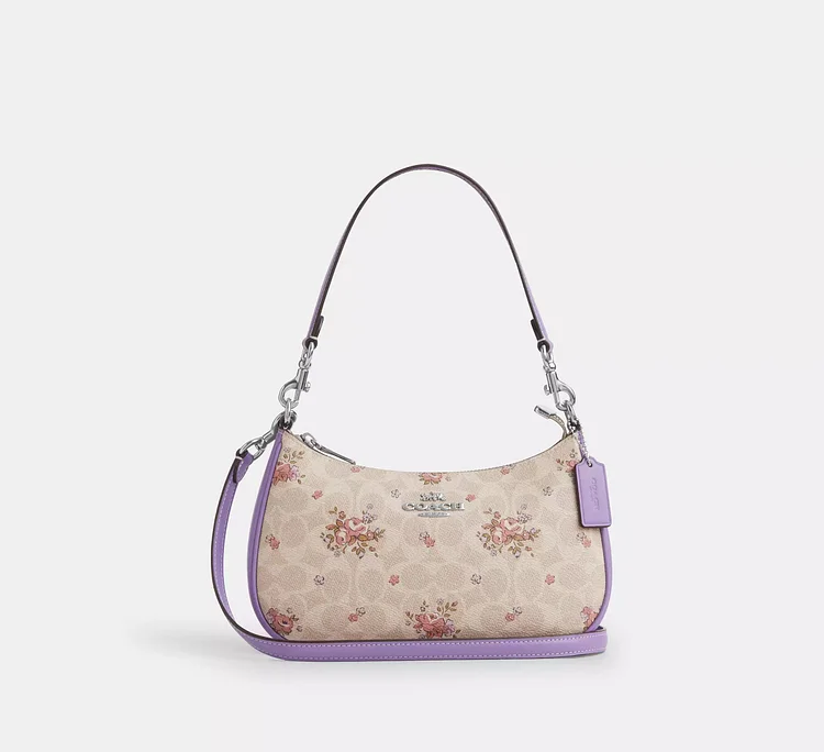 Teri Shoulder Bag In Signature Canvas With Floral Print