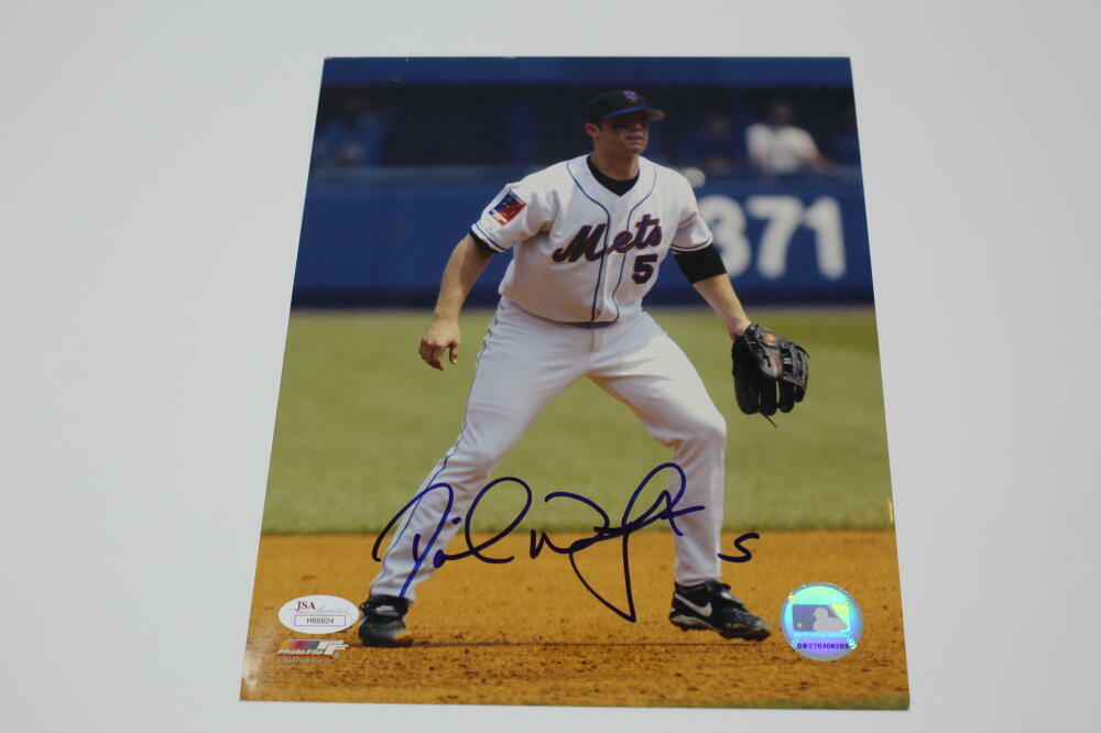 DAVID WRIGHT SIGNED AUTOGRAPH 8x10 Photo Poster painting - CAPTAIN AMERICA, NEW YORK METS JSA