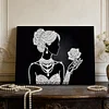 DIY Pearl Painting Rose Girl for Home Wall Decor with Frame(20x30cm)